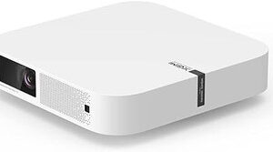 XGIMI Elfin Mini Projector, Ultra Compact 1080P Portable Projector 4K Input Supported for Movies & Gaming, Android TV 10.0, 600 ISO Lumens, HDR 10, Harman Kardon Speakers, Auto Keystone, Auto Focus
