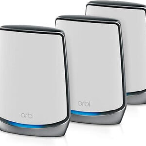 NETGEAR Orbi Whole Home Tri-band Mesh Wi-Fi 6 System (RBK853) ? Router with 2 Satellite Extenders, Coverage Up to 7,500 Square Feet, 100 Devices, AX6000 (Up to 6Gbps)