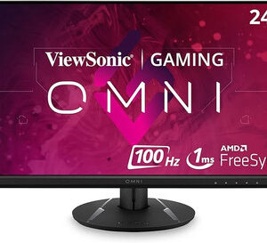 ViewSonic Omni VX2416 24 Inch 1080p 1ms 100Hz Gaming Monitor with IPS Panel, AMD FreeSync, Eye Care, HDMI and DisplayPort, Black