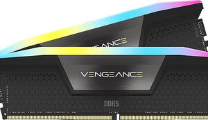 CORSAIR VENGEANCE RGB DDR5 RAM 32GB (2x16GB) 6000MHz CL30 AMD EXPO iCUE Compatible Computer Memory - Gray (CMH32GX5M2B6000Z30K)