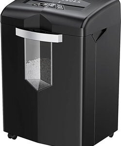 Bonsaii Heavy Duty Paper Shredder, 24 Sheet 60 Mins Large Office Crosscut Shredder for Commercial Use, Anti-Jam System & P-4 High Security Supports CD/Credit Cards/Staples, 7 Gal Pullout Bin C144-D
