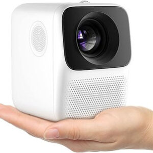 POKITTER - Orca Mini Portable Smart TV Projector for Bedroom Wall, 150 ANSI Lumen, Native 1080p HD, Android OS with Build-in APP & Speaker, Connect iPhone/Android Phone with 2.4G WIFI/Bluetooth/HDMI