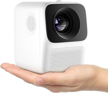 POKITTER - Orca Mini Portable Smart TV Projector for Bedroom Wall, 150 ANSI Lumen, Native 1080p HD, Android OS with Build-in APP & Speaker, Connect iPhone/Android Phone with 2.4G WIFI/Bluetooth/HDMI