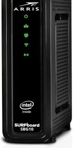 ARRIS SURFboard SBG10 DOCSIS 3.0 16 x 4 Gigabit Cable Modem & AC1600 Wi-Fi Router , Comcast Xfinity, Cox, Spectrum , Two 1 Gbps Ports , 400 Mbps Max Internet Speeds , SURFboard App