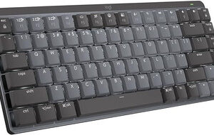 Logitech MX Mechanical Mini Wireless Illuminated Keyboard, Clicky Switches, Backlit, Bluetooth, USB-C, macOS, Windows, Linux, iOS, Android, Metal