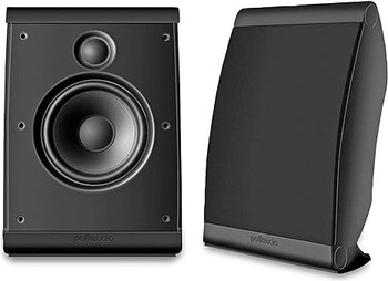 Polk Audio OWM3 Wall and Bookshelf Speakers | The Most High-Performance Versatile Loudspeaker | Paintable Grilles (Pair, Black)