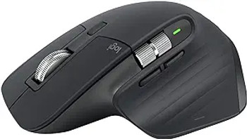Logitech MX Master 3S - Wireless Performance Mouse, Ergo, 8K DPI, Track on Glass, Quiet Clicks, USB-C, Bluetooth, Windows, Linux, Chrome - Graphite