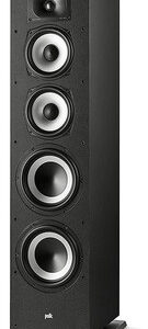 Polk Audio Monitor XT70 Large Tower Speaker - Hi-Res Audio Certified,Dolby Atmos & DTS:X Compatible, 1" Tweeter, (2) 6.5"Dynamically Balanced Woofers, (2) 8" Passive Radiators,(Single, Midnight Black)