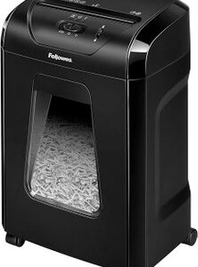 Fellowes Powershred 12C15 12-Sheet Crosscut Paper Shredder for Office and Home with Safety Lock, Black 4014401