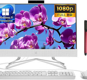 HP 22 AIO 21.5" FHD Business All-in-One PC Celeron J4025 Up to 2.9GHz 32GB RAM 2TB SSD WiFi KB and Mouse Win11 Pro BROAG 64GB Flash Drive