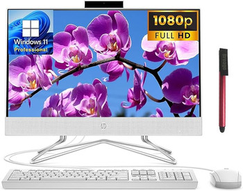 HP 22 AIO 21.5" FHD Business All-in-One PC Celeron J4025 Up to 2.9GHz 8GB RAM 256GB SSD WiFi KB and Mouse Win11 Pro BROAG 64GB Flash Drive