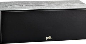 Polk Audio T30 100 Watt Home Theater Center Channel Speaker - Hi-Res Audio with Deep Bass Response, Dolby and DTS Surround, Single, Black