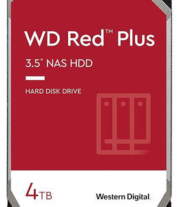 Western Digital 4TB WD Red Plus NAS Internal Hard Drive HDD - 5400 RPM, SATA 6 Gb/s, CMR, 256 MB Cache, 3.5" -WD40EFPX