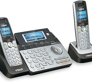 VTech DS6151-2 2 Handset 2-Line Cordless Phone System for Home or Small Business with Digital Answering System & Mailbox on each line, Silver
