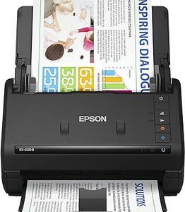 Epson Workforce ES-400 II Color Duplex Desktop Document Scanner with Auto Document Feeder (ADF) and Image Adjustment Tools