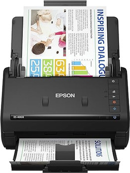 Epson Workforce ES-400 II Color Duplex Desktop Document Scanner with Auto Document Feeder (ADF) and Image Adjustment Tools