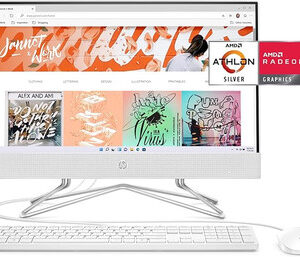 HP 24" All-in-One Desktop PC AMD Athlon Silver 3050U Pro AMD Radeon Graphics 8GB RAM 256GB SSD Win11 HM Snow white