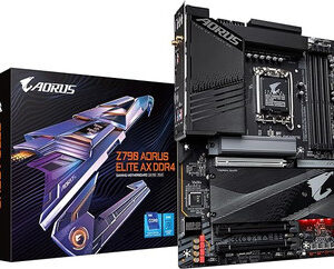 GIGABYTE Z790 AORUS Elite AX (LGA 1700/ Intel Z790/ ATX/ DDR5/ Quad M.2/ PCIe 5.0/ USB 3.2 Gen2X2 Type-C/Intel WiFi 6E/ 2.5GbE LAN/Q-Flash Plus/PCIe EZ-Latch/Gaming Motherboard)