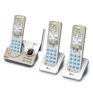AT&T DL72319 DECT 6.0 3-Handset Cordless Phone for Home with Connect to Cell, Call Blocking, 1.8" Backlit Screen, Big Buttons, intercom, and Unsurpassed Range