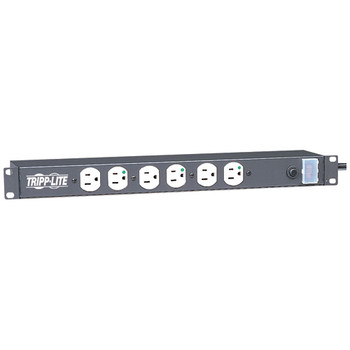 Tripp Lite Power Strip Hospital Medical Rackmount 120V 5-15R 12 Outlet 1URM - RS1215-HG