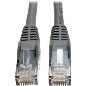 Tripp Lite 100ft Cat6 Gigabit Plenum Snagless Molded Patch Cable RJ45 M/M Gray 100' - N201-100-GY-P