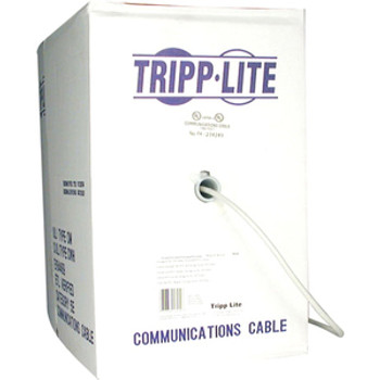 Tripp Lite 1000ft Cat5e Cat5 350MHz Bulk Solid-Core PVC Outdoor Cable Gray 1000' - N028-01K-GY