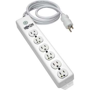 Tripp Lite Power Strip Hospital Medical 120V 5-15R-HG 6 Outlet 15' Cord Metal - PS-615-HG