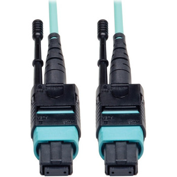 Tripp Lite 10M MTP / MPO Patch Cable 12 Fiber 40GbE Aqua OM3 Plenum 33ft 33' 10 Meter - N844-10M-12-P
