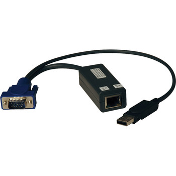 Tripp Lite USB Single Server Interface Unit Virtual Media KVM Switch HD15 RJ45 TAA - B078-101-USB-1
