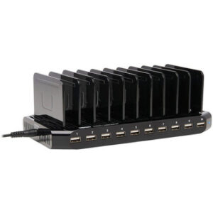 Tripp Lite 10-Port USB Charging Station Hub w Adjustable Storage Tablet / Smartphone iPad 5V - U280-010-ST