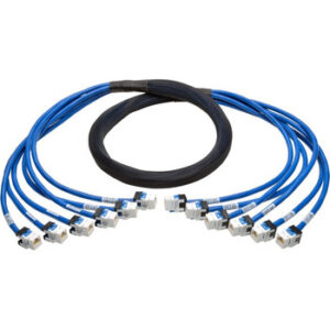 Tripp Lite Augmented Cat6/Cat6a Pre-Terminated Copper Trunk Bundle, (6x) RJ45 (F/F), 15 ft - N261-015-6FF-BL