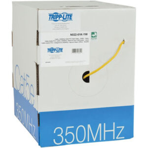 Tripp Lite 1000ft Cat5 / Cat5e Bulk Cable Solid Core CMR PVC Yellow 1000' - N022-01K-YW