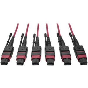 Tripp Lite 24-Fiber MTP MPO OM4 Base-8 MMF Trunk Cable 40/100GbE 3X, 61M - N858-61M-3X8-MG