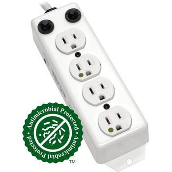 Tripp Lite Power Strip Medical Hospital Grade UL1363A 4 Outlet 15A 7ft Cord - PS-407-HG-OEM