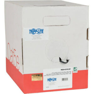 Tripp Lite Cat5e 350 MHz Bulk Solid-Core Plenum-Rated PVC Cable, Gray, 1000 ft. - N024-01K-GY