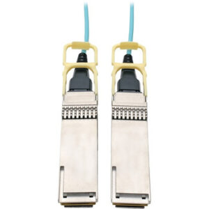 Tripp Lite QSFP28 to Active Optical Cable - 100GbE, AOC, M/M, Aqua, 2 m (6.6 ft.) - N28H-02M-AQ