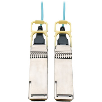Tripp Lite QSFP28 to Active Optical Cable - 100GbE, AOC, M/M, Aqua, 2 m (6.6 ft.) - N28H-02M-AQ