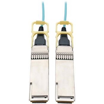 Tripp Lite QSFP28 to Active Optical Cable - 100GbE, AOC, M/M, Aqua, 10 m (32.8 ft.) - N28H-10M-AQ