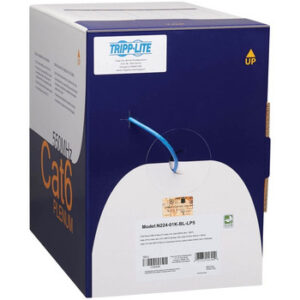 Tripp Lite Cat6 Bulk Ethernet Cable 100W High-Power PoE & PoE++ 23 AWG Blue 1000ft - N224-01K-BL-LP5