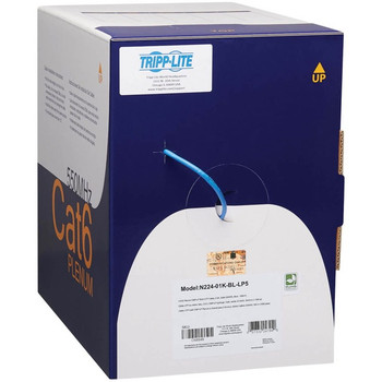 Tripp Lite Cat6 Bulk Ethernet Cable 100W High-Power PoE & PoE++ 23 AWG Blue 1000ft - N224-01K-BL-LP5