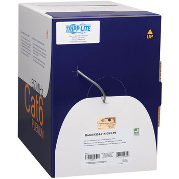 Tripp Lite Cat6 Bulk Ethernet Cable 100W High-Power PoE & PoE++ 23 AWG Gray 1000ft - N224-01K-GY-LP5