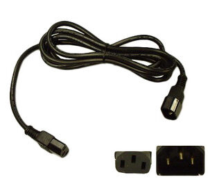 Part No: 142258-001 - HP Standard Power Cord 6.56 ft IEC 60320 C13 IEC 60320 C14 250 V AC Black