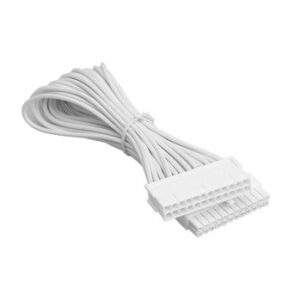 BitFenix Alchemy Multisleeved 30cm 24Pin ATX Male to 24Pin ATX Female Extension Cable (White Sleeve/ White Connector)