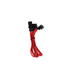 BitFenix Alchemy Multisleeved 20cm 4Pin Molex Male to 3x 3Pin Fan Male 5V Adapter Cable (Red)