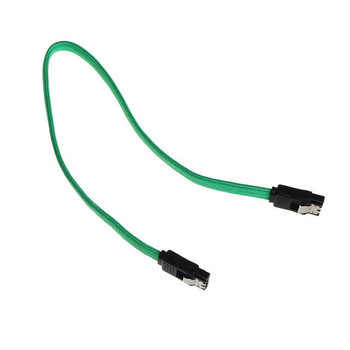 BitFenix Alchemy Multisleeved 30cm SATA to SATA Cable w/ Sleeve (Green)