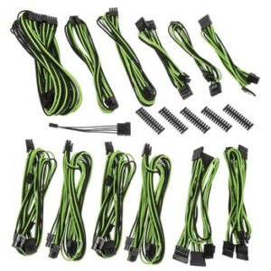 BitFenix ALCHEMY 2.0 PSU CABLE KIT for Seasonic KM3 and XM2 Power Supply, SSC-SERIES - Black/Green (BFX-ALC-SSCKG-RP)