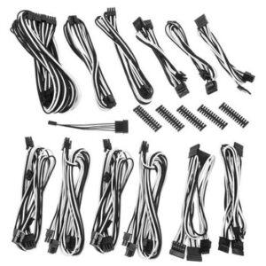 BitFenix ALCHEMY 2.0 PSU CABLE KIT for Seasonic KM3 and XM2 Power Supply, SSC-SERIES - Black/White (BFX-ALC-SSCKW-RP)
