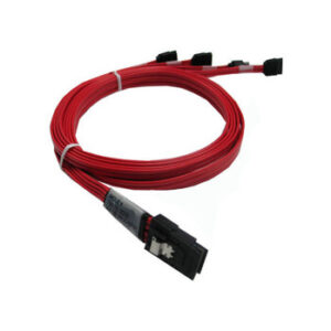 Broadcom LSI CBL-SFF8087OCF-05M 0.5m Mini-SAS (SFF-8087) to 4x SATA Multi-lane Internal Foward Breakout Cable